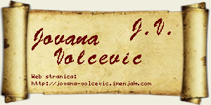 Jovana Volčević vizit kartica